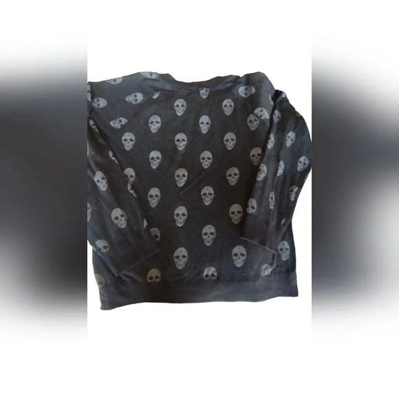 Monrow Skull Print Sweatshirt Women's Size S - Picture 8 of 9